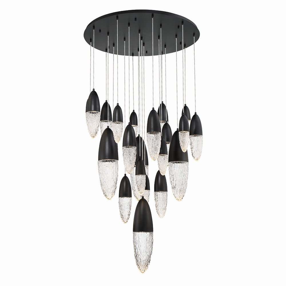 Eurofase Canada - 22 Light Chandelier - Ecrou - Black- Union Lighting Luminaires Decor