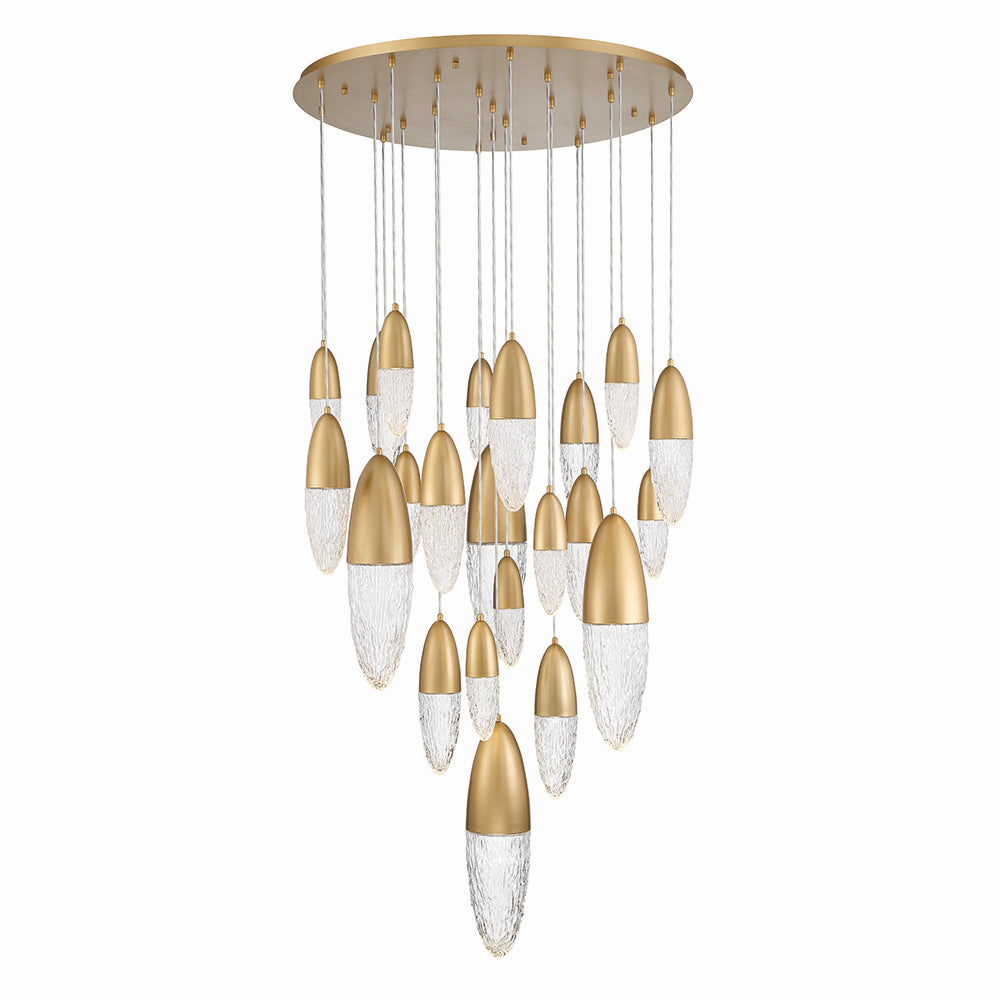 Eurofase Canada - 22 Light Chandelier - Ecrou - Gold- Union Lighting Luminaires Decor