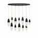 Eurofase Canada - 12 Light Chandelier - Ecrou - Black- Union Lighting Luminaires Decor