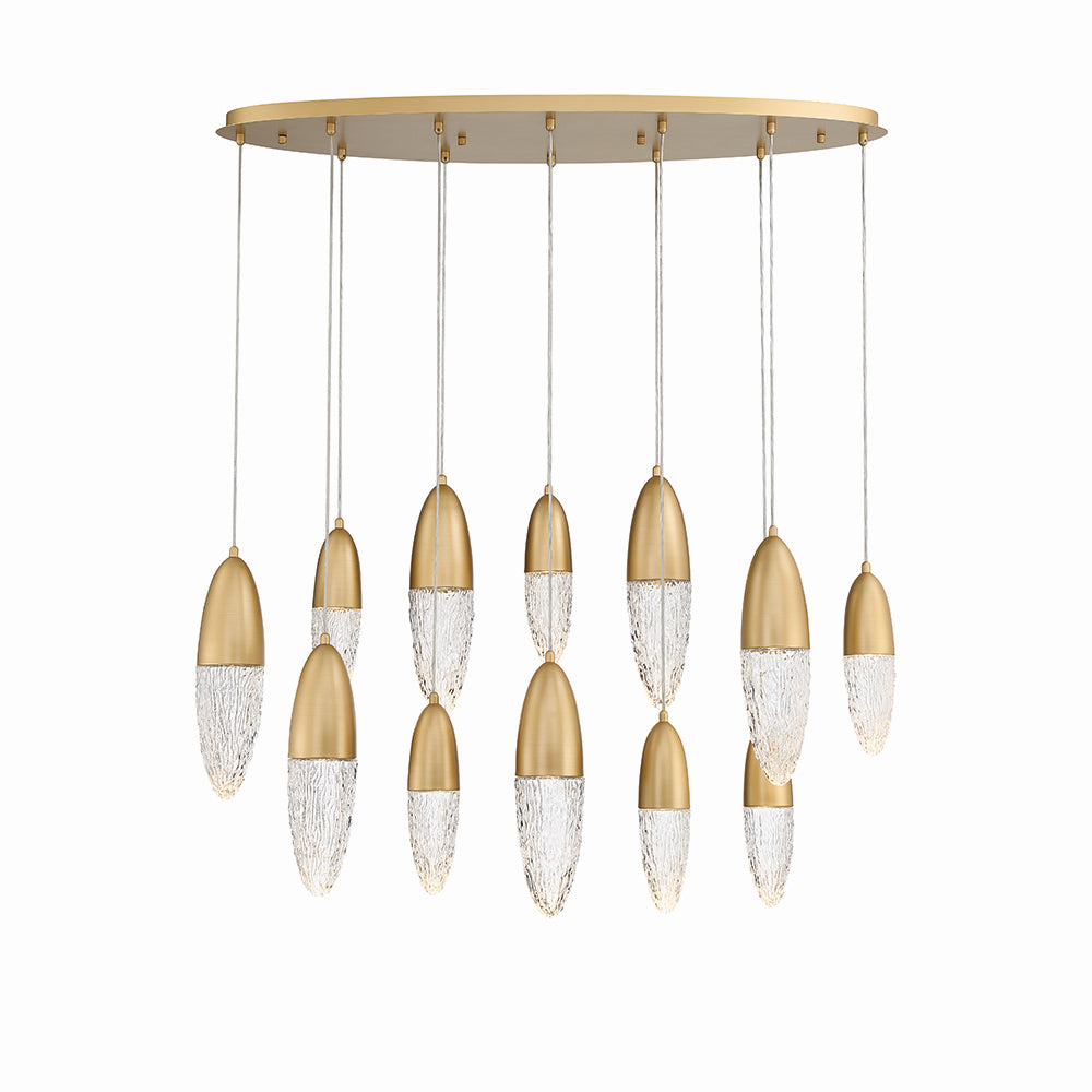 Eurofase Canada - 12 Light Chandelier - Ecrou - Gold- Union Lighting Luminaires Decor