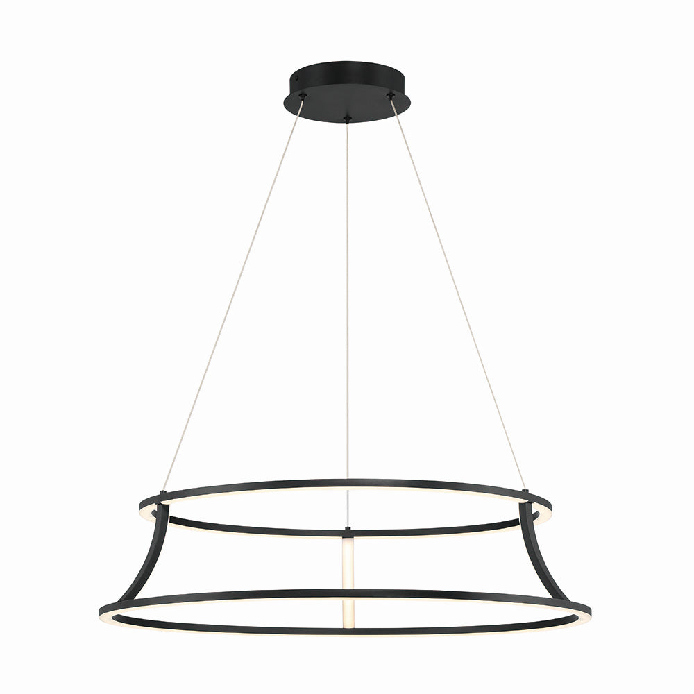 Eurofase Canada - CADOUX-CHD-30IN-BK-WH - CADOUX - Black- Union Lighting Luminaires Decor