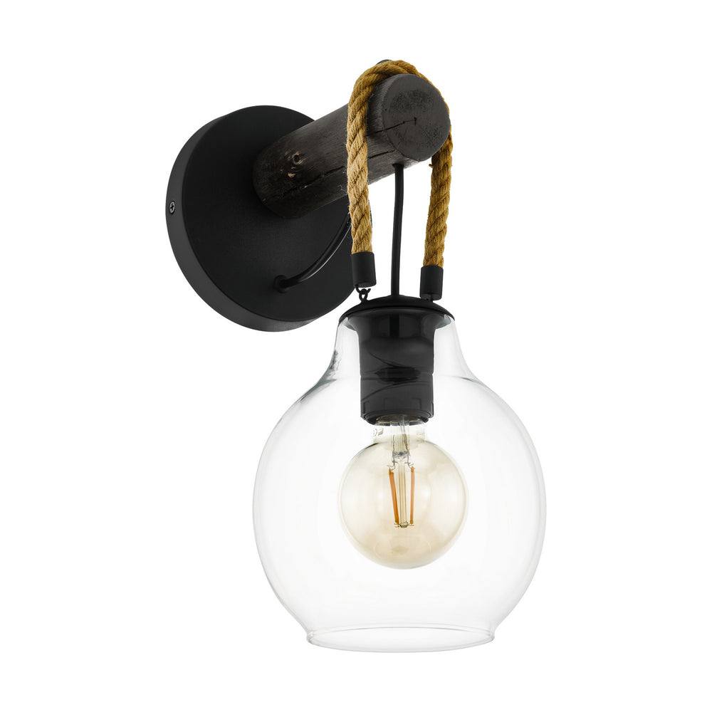 Eglo Canada - One Light Wall Sconce - Roding - Structured Black- Union Lighting Luminaires Decor
