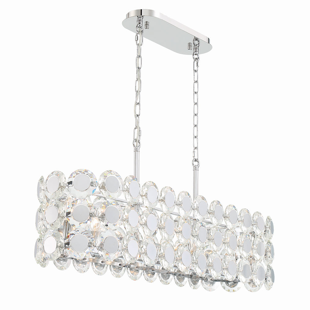 Eurofase Canada - Eight Light Chandelier - Perrene - Chrome- Union Lighting Luminaires Decor