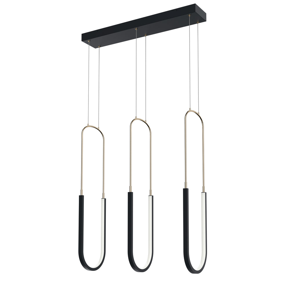 Kichler Canada - LED Linear Chandelier - Wayan - Matte Black- Union Lighting Luminaires Decor