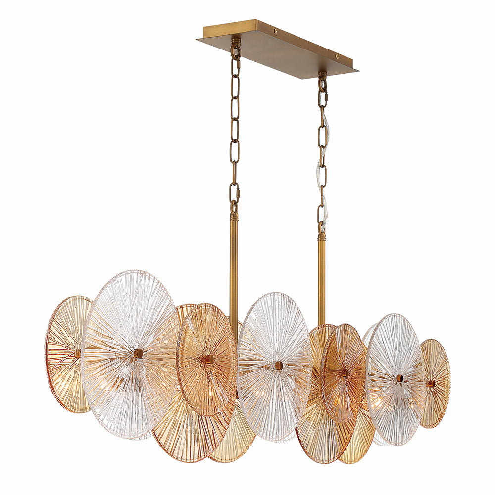 Eurofase Canada - Eight Light Chandelier - Sue-Anne - Plated Brass- Union Lighting Luminaires Decor