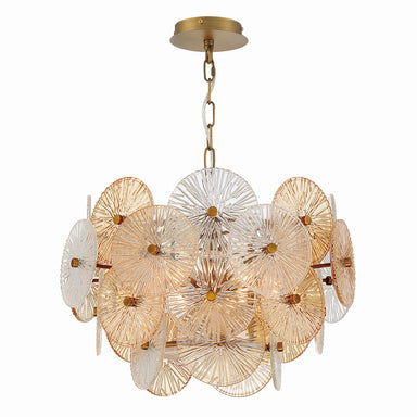 Eurofase Canada - Six Light Chandelier - Sue-Anne - Plated Brass- Union Lighting Luminaires Decor