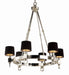 Studio M - Six Light Chandelier - Jefferson - Plated Silver- Union Lighting Luminaires Decor