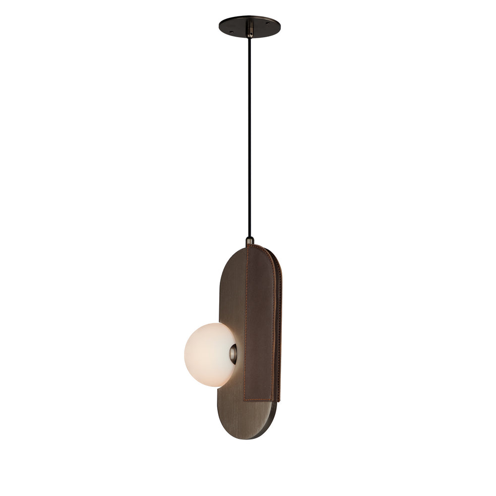 Studio M - LED Pendant - Stitched - Brushed Bronze- Union Lighting Luminaires Decor
