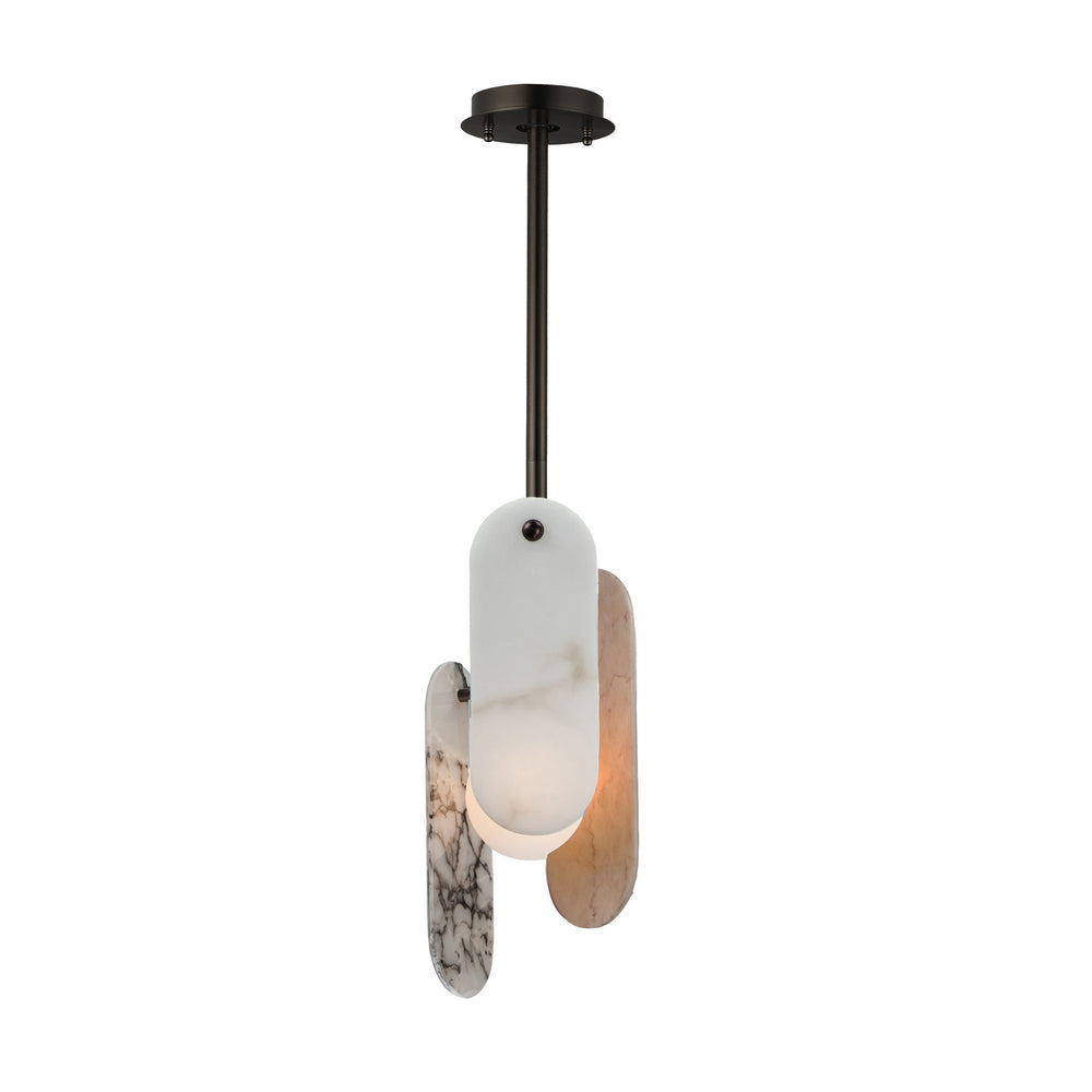 Studio M - LED Pendant - Megalith - Stone - Brushed Bronze- Union Lighting Luminaires Decor