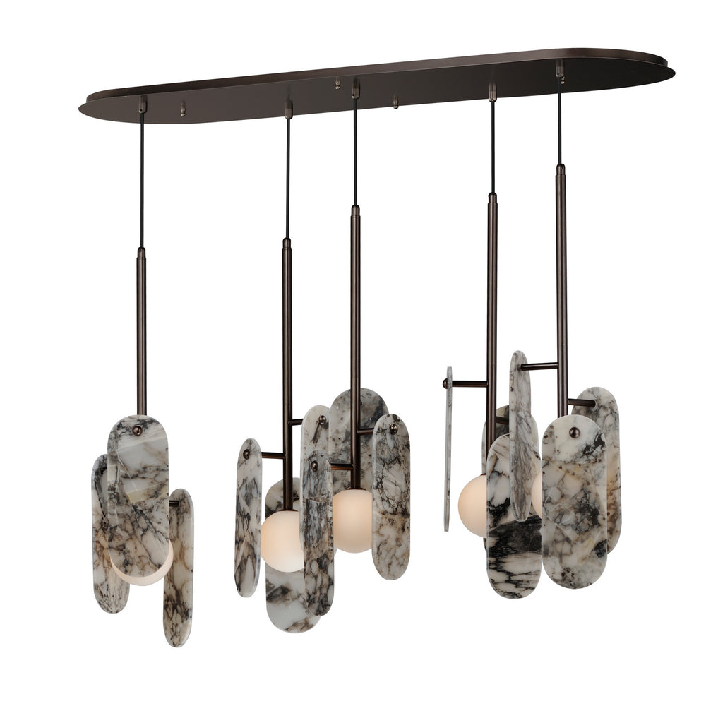 Studio M - LED Pendant - Megalith - Stone - Brushed Bronze- Union Lighting Luminaires Decor