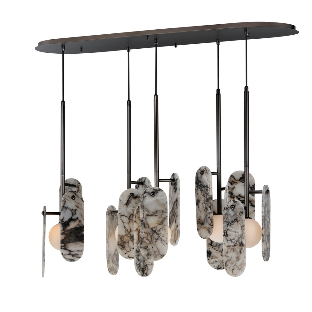 Studio M - LED Pendant - Megalith - Stone - Gunmetal- Union Lighting Luminaires Decor