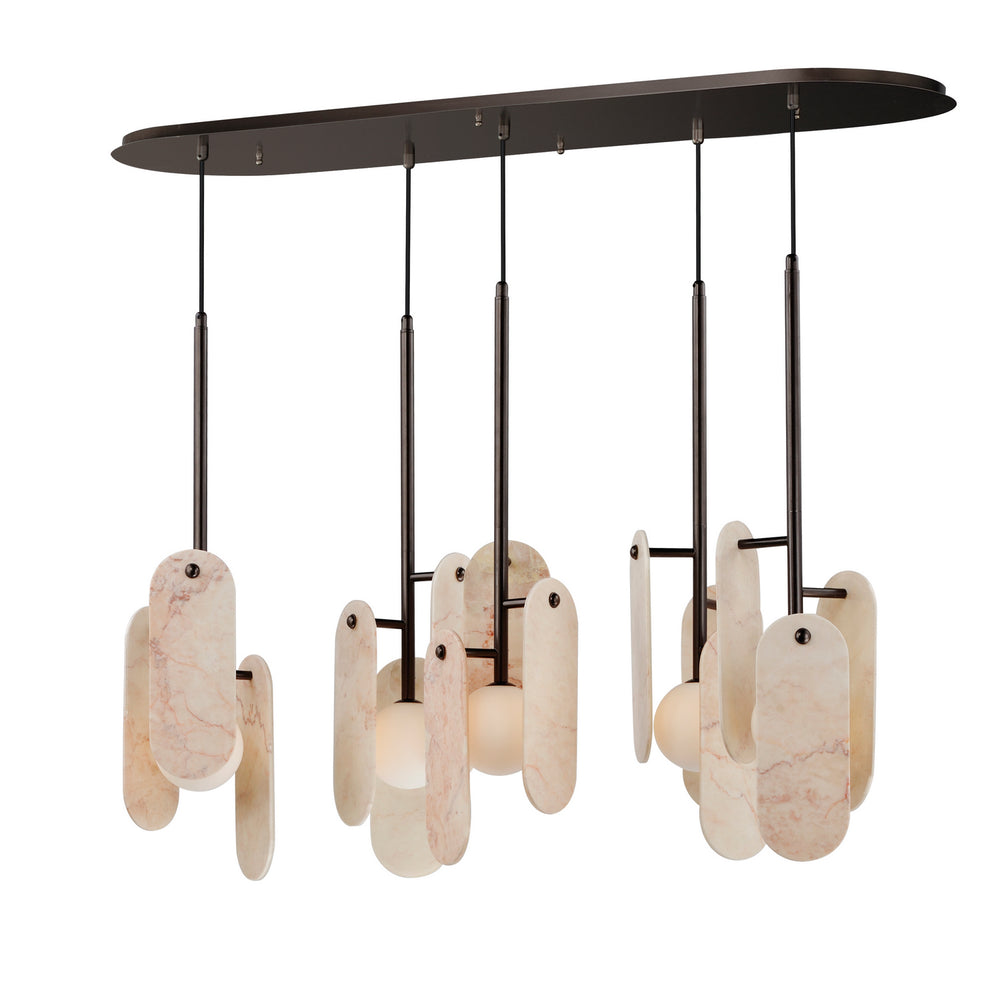 Studio M - LED Pendant - Megalith - Stone - Brushed Bronze- Union Lighting Luminaires Decor