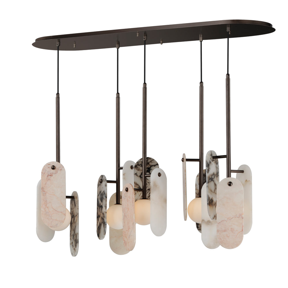 Studio M - LED Pendant - Megalith - Stone - Brushed Bronze- Union Lighting Luminaires Decor