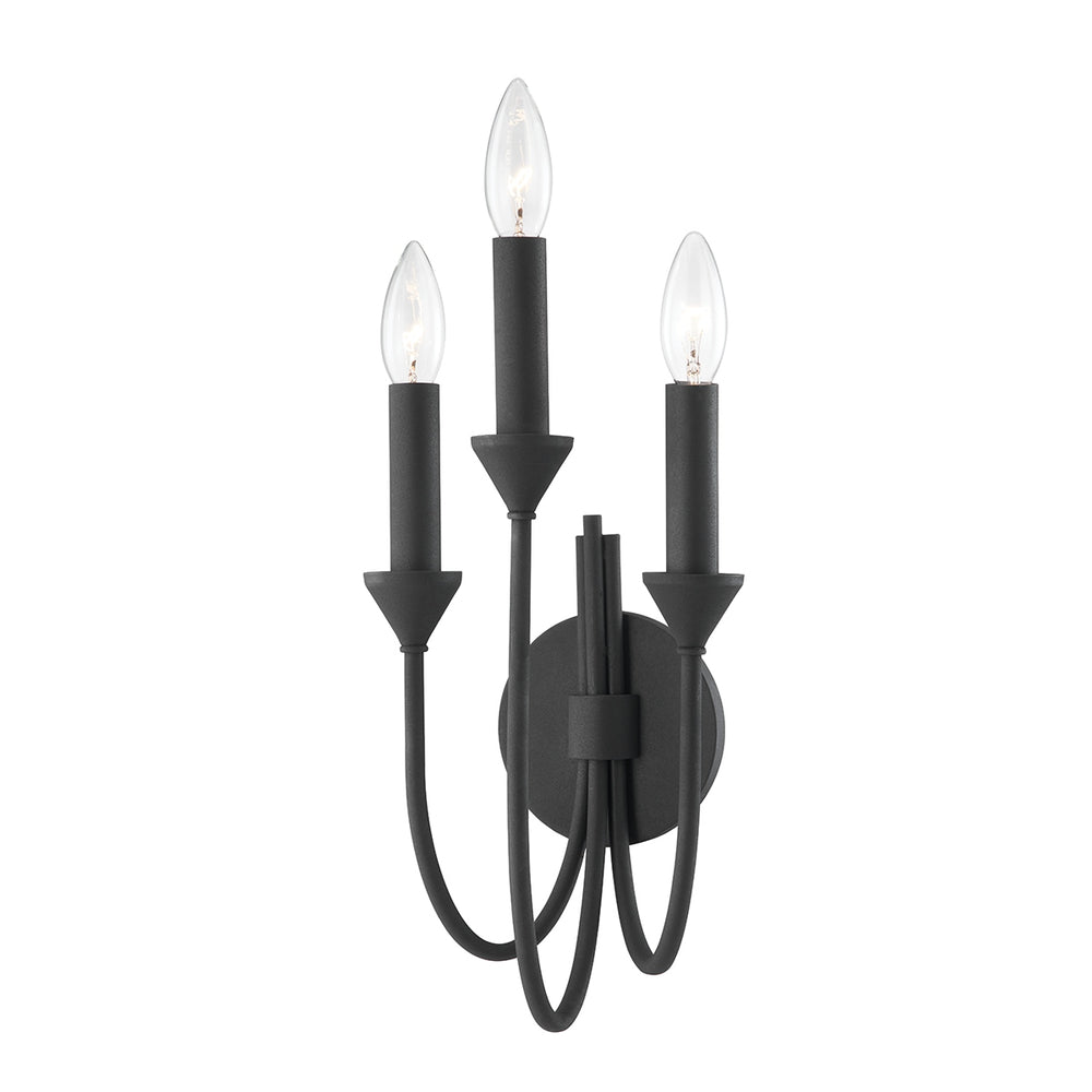 Troy Lighting Canada - Three Light Wall Sconce - Cate - Forged Iron- Union Lighting Luminaires Decor