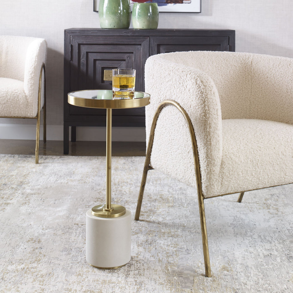 Uttermost - Drink Table - Laurier - Brushed Brass- Union Lighting Luminaires Decor
