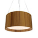 Accord Lighting - Three Light Pendant - Cylindrical - Teak- Union Lighting Luminaires Decor