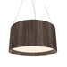 Accord Lighting - Three Light Pendant - Cylindrical - American Walnut- Union Lighting Luminaires Decor