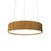 Accord Lighting - Three Light Pendant - Cylindrical - Louro Freijo- Union Lighting Luminaires Decor