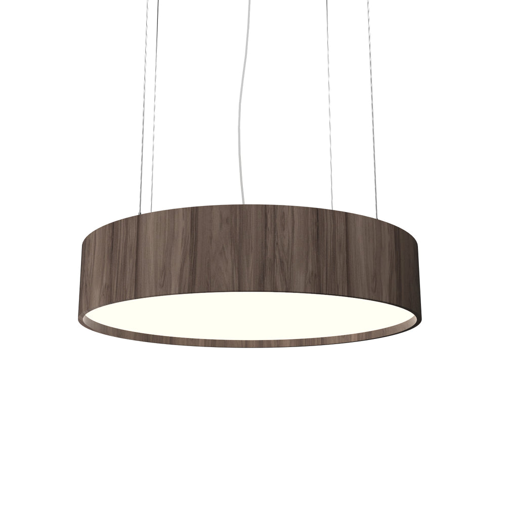 Accord Lighting - Three Light Pendant - Cylindrical - American Walnut- Union Lighting Luminaires Decor