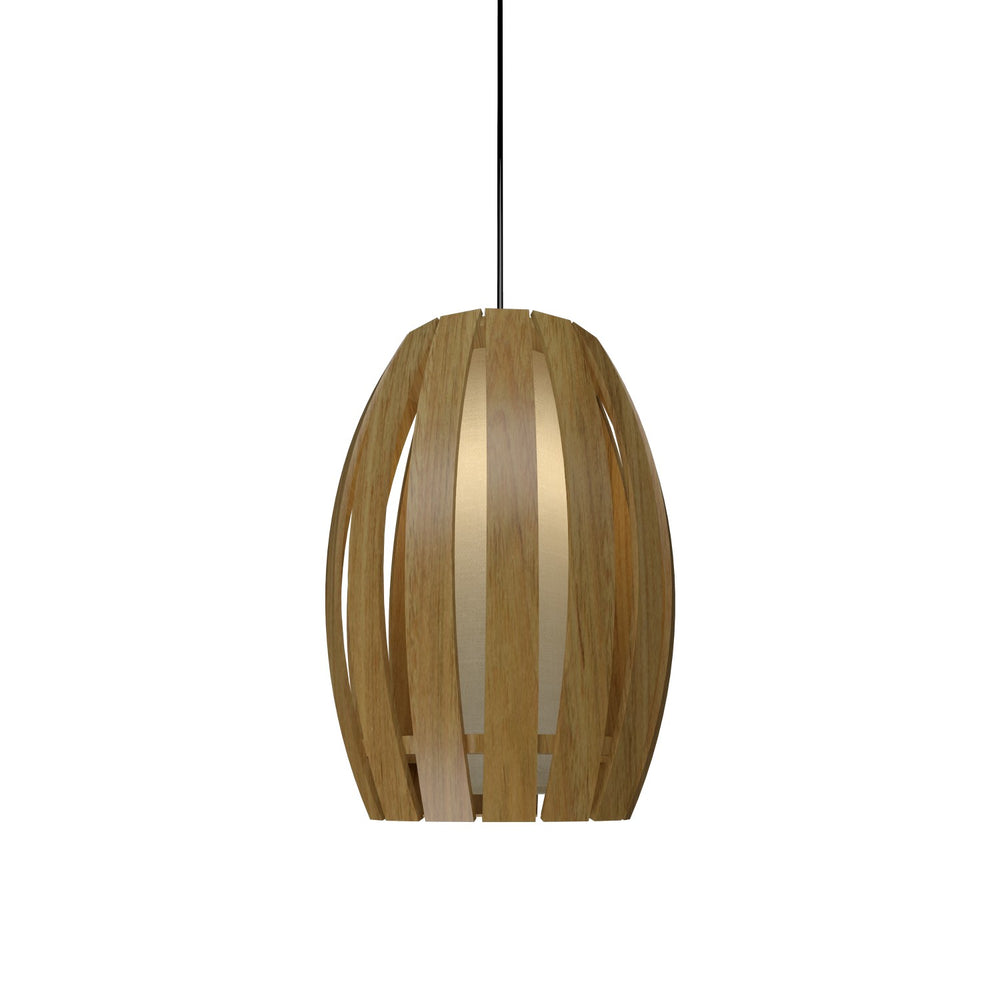 Accord Lighting - One Light Pendant - Barrel - Louro Freijo- Union Lighting Luminaires Decor