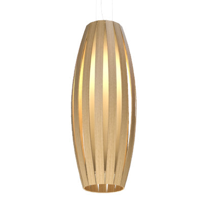 Accord Lighting - One Light Pendant - Barrel - Louro Freijo- Union Lighting Luminaires Decor