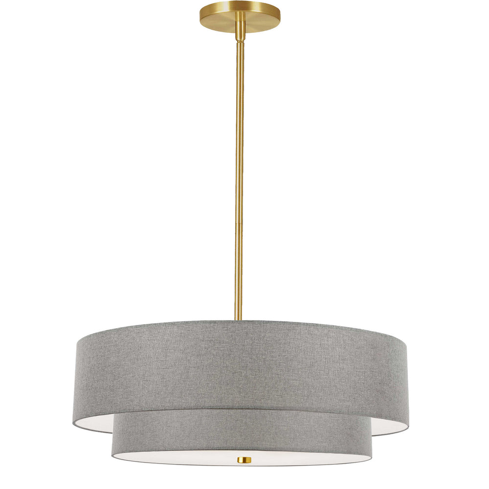 Dainolite Canada - Four Light Pendant - Everly - Aged Brass- Union Lighting Luminaires Decor