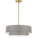 Dainolite Canada - Four Light Pendant - Everly - Aged Brass- Union Lighting Luminaires Decor