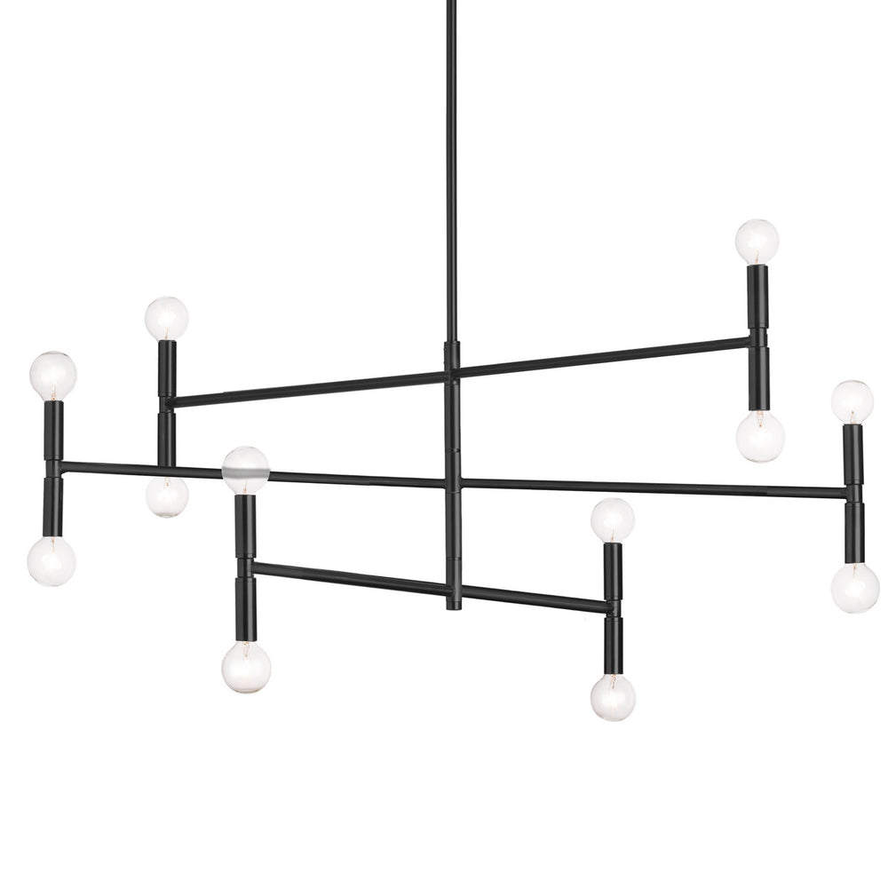 Dainolite Canada - 12 Light Chandelier - Ava - Black- Union Lighting Luminaires Decor