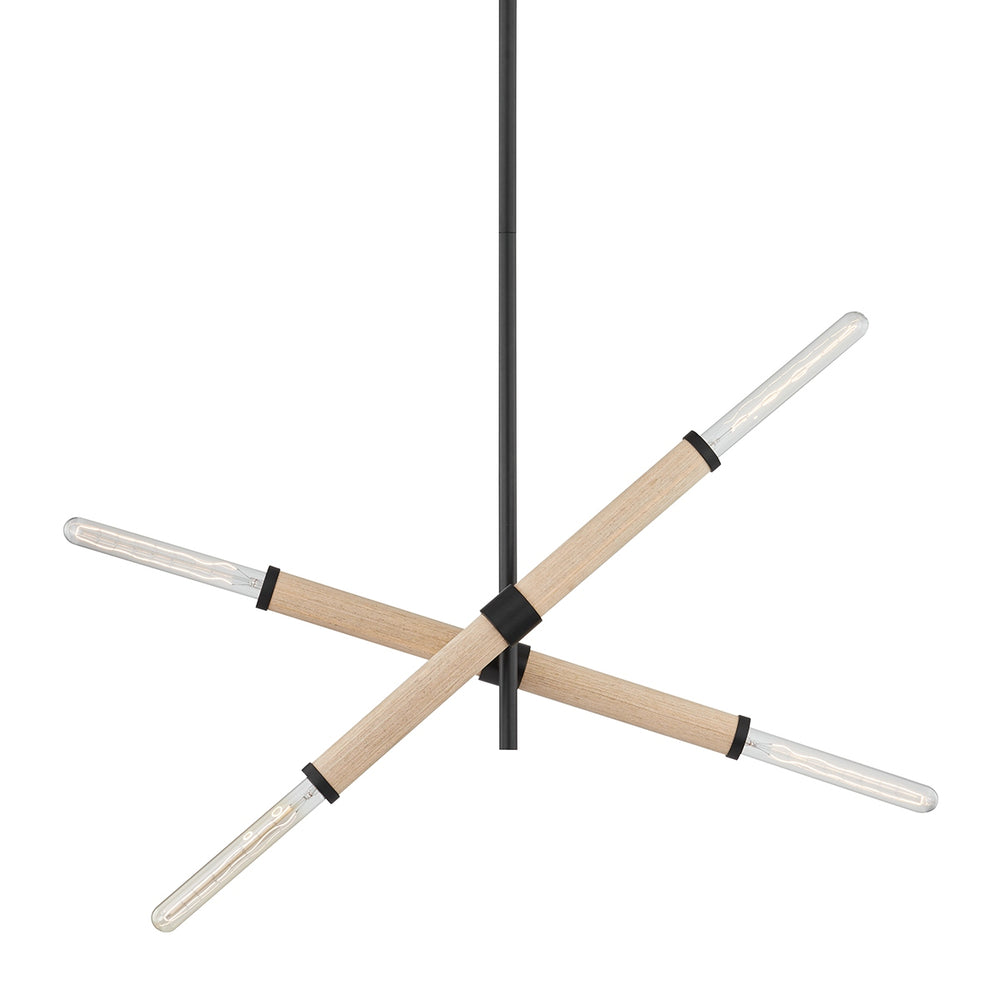 Troy Lighting Canada - Four Light Linear Pendant - Cruiz - Soft Black- Union Lighting Luminaires Decor
