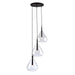 Artcraft Canada - Three Light Pendant - Conic - Black- Union Lighting Luminaires Decor