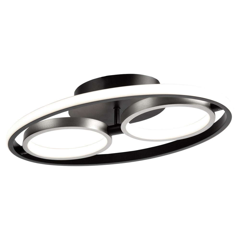 Artcraft Canada - LED Flush Mount - Gemini - Black, Nickel- Union Lighting Luminaires Decor