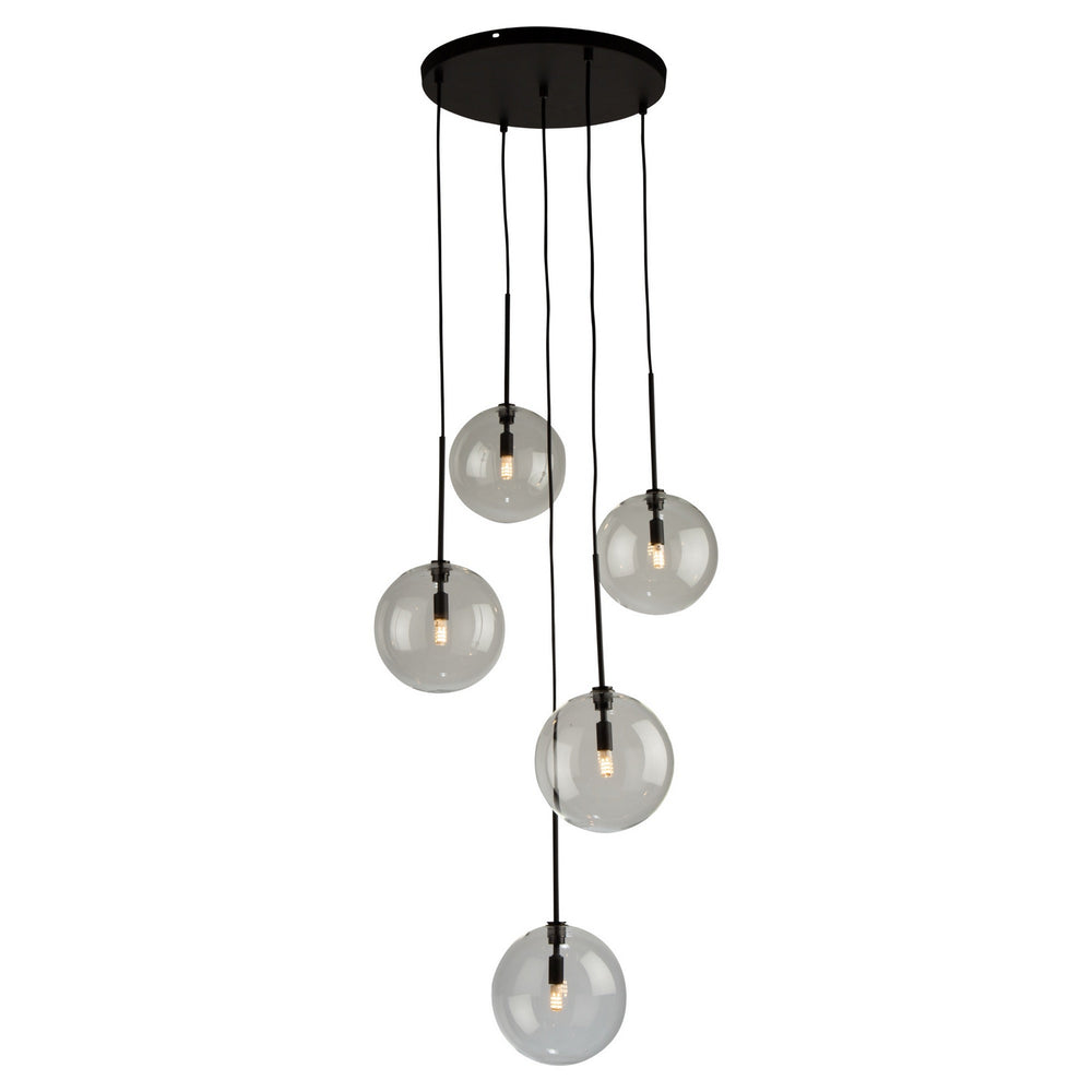 Artcraft Quebec - Five Light Pendant - Pinpoint - Black- Union Lighting Luminaires Decor