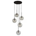 Artcraft Quebec - Five Light Pendant - Pinpoint - Black- Union Lighting Luminaires Decor