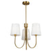 Artcraft Canada - Three Light Chandelier - Rhythm - Brushed Gold- Union Lighting Luminaires Decor