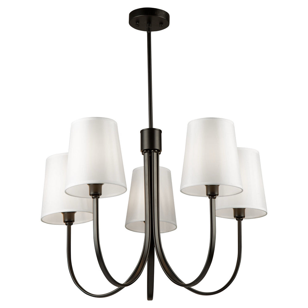 Artcraft Canada - Five Light Chandelier - Rhythm - Black- Union Lighting Luminaires Decor