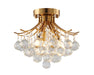 Bethel International Canada - Three Light Semi Flush Mount - Stain Brass- Union Lighting Luminaires Decor