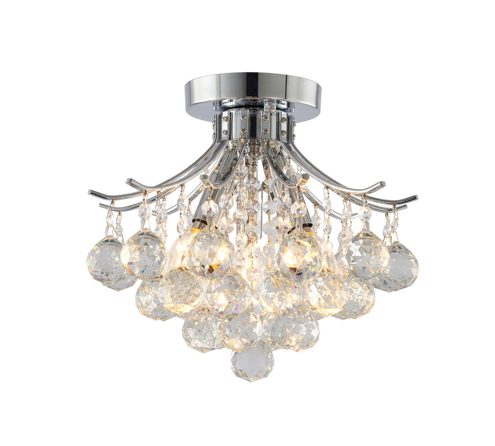 Bethel International Canada - Three Light Semi Flush Mount - Chrome- Union Lighting Luminaires Decor
