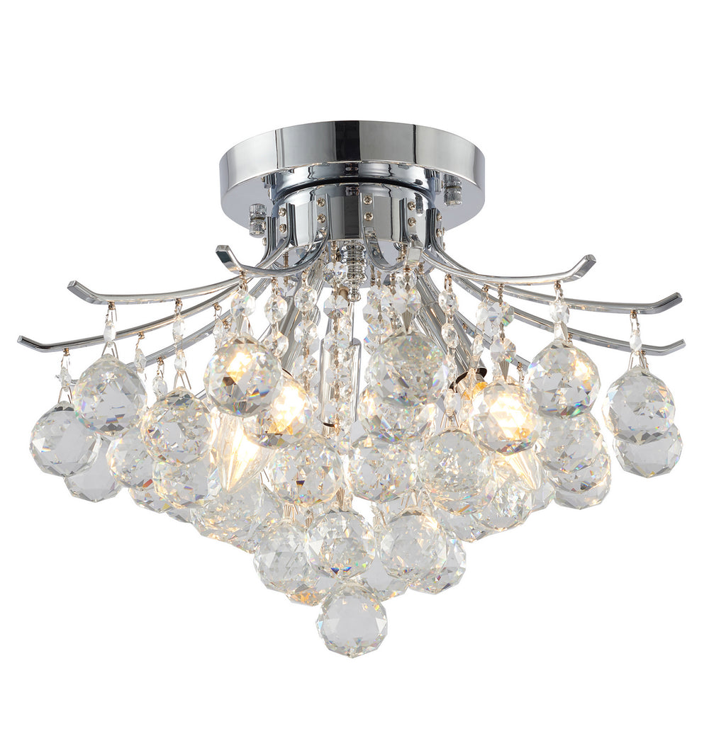 Bethel International Canada - Three Light Semi Flush Mount - Chrome- Union Lighting Luminaires Decor