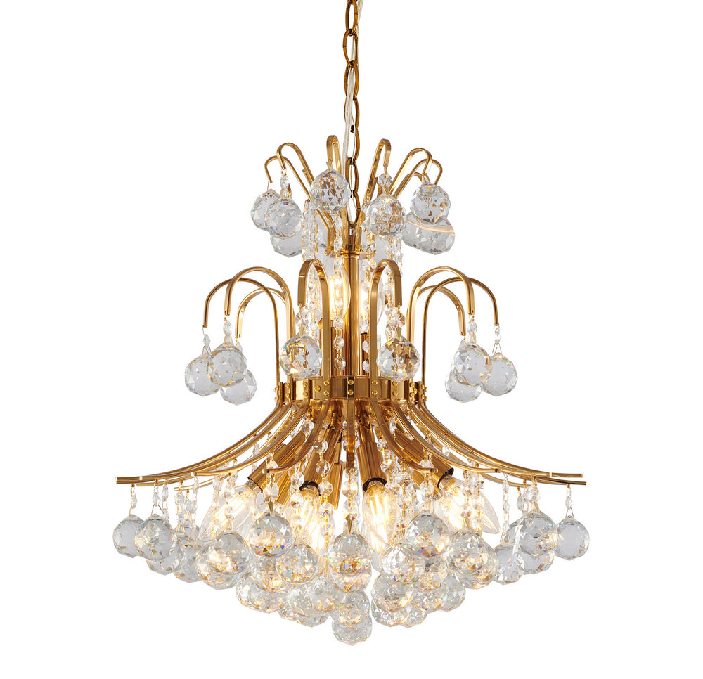 Bethel International Canada - Ten Light Chandelier - Stain Brass- Union Lighting Luminaires Decor