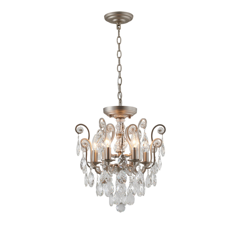 Bethel International Canada - Six Light Chandelier - Pewter- Union Lighting Luminaires Decor
