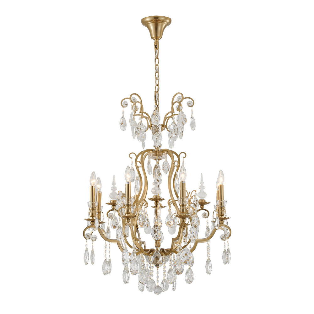 Bethel International Canada - Nine Light Chandelier - Brass- Union Lighting Luminaires Decor