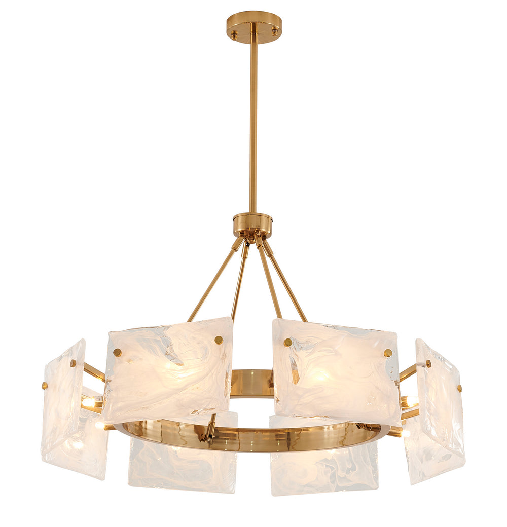 Bethel International Canada - Eight Light Chandelier - Gold- Union Lighting Luminaires Decor