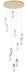 Bethel International Canada - 11 Light Chandelier - Brushed Gold- Union Lighting Luminaires Decor