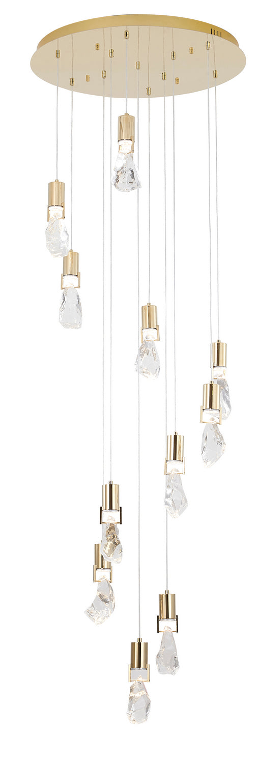 Bethel International Canada - 11 Light Chandelier - Brushed Gold- Union Lighting Luminaires Decor
