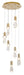 Bethel International Canada - Seven Light Chandelier - Brushed Gold- Union Lighting Luminaires Decor