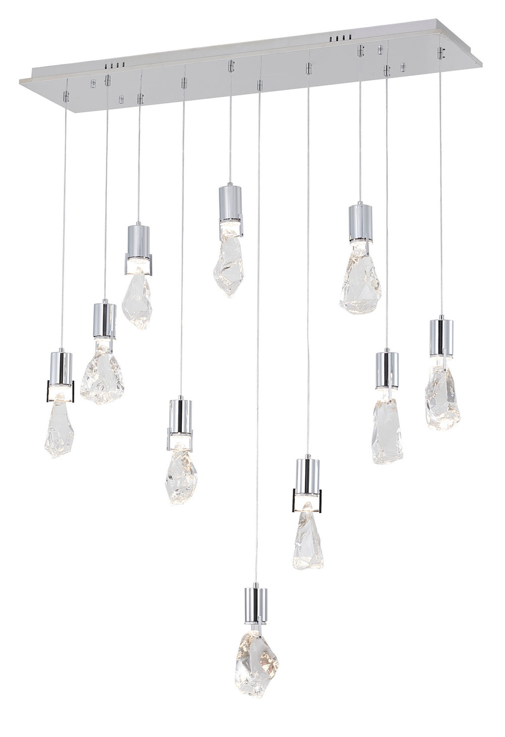 Bethel International Canada - Ten Light Chandelier - Chrome- Union Lighting Luminaires Decor