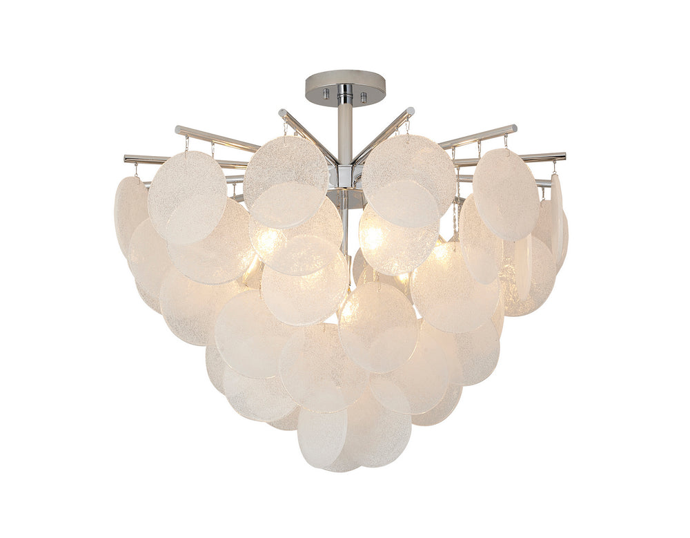 Bethel International Canada - Seven Light Semi Flush Mount - Chrome- Union Lighting Luminaires Decor