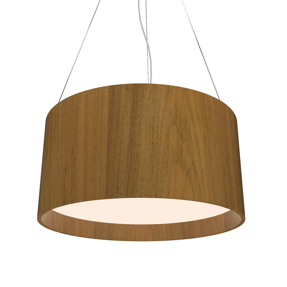 Accord Lighting - Three Light Pendant - Cylindrical - Louro Freijo- Union Lighting Luminaires Decor