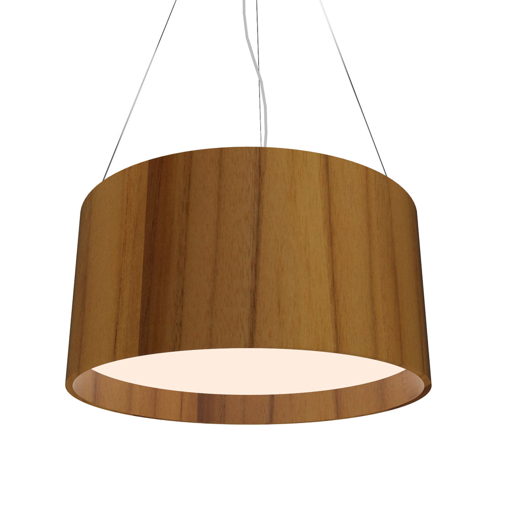 Accord Lighting - Three Light Pendant - Cylindrical - Teak- Union Lighting Luminaires Decor