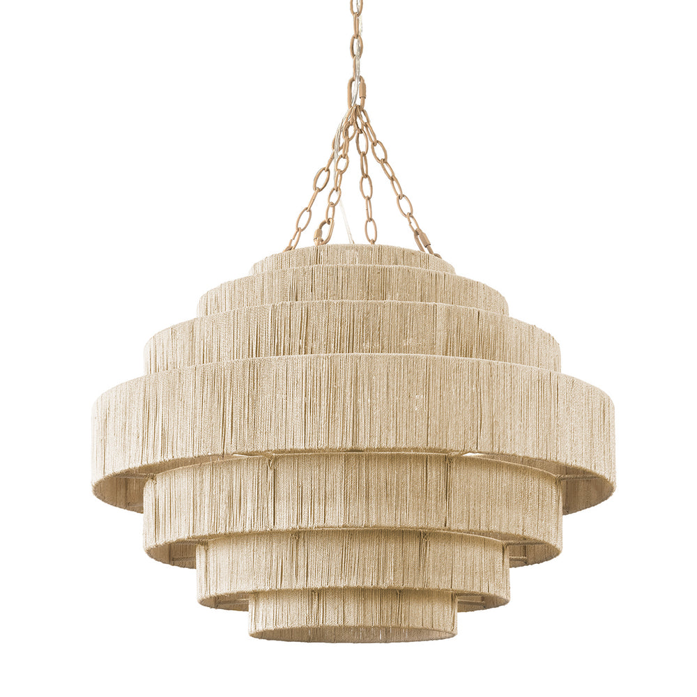 Palecek - Four Light Pendant - Everly - Taupe- Union Lighting Luminaires Decor